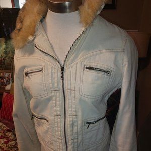 Roxy Cordouroy Jacket with faux fur collar